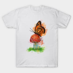 Butterfly and Mushroom T-Shirt